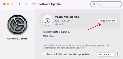 update OS on Mac