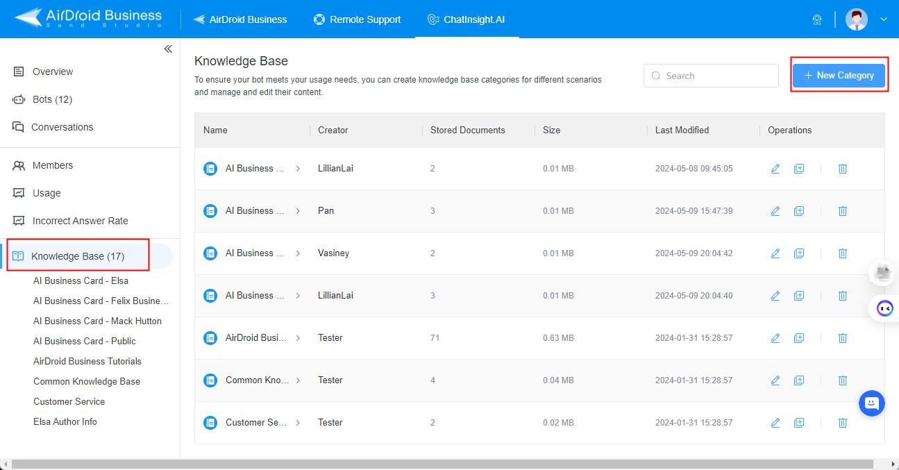 Upload your knowledge base