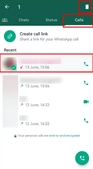 ver el historial de llamadas de WhatsApp eliminadas