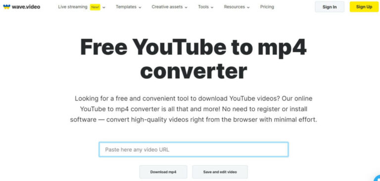 youtube to mp4 converter wave.video