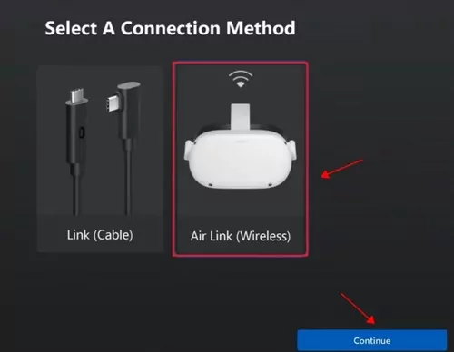 choose Air Link to connect
