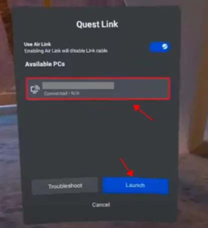 launch PC from Oculus Quest 2