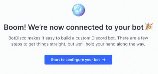 connected your discord bot