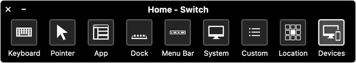 Switch Control home panel