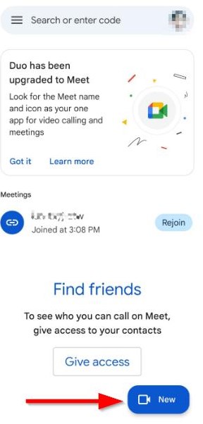 New on Google Meet mobile
