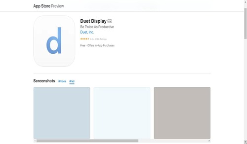 download Duet Display on iPad