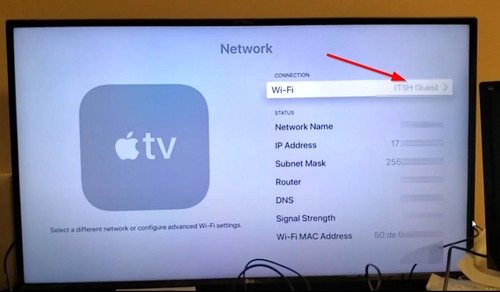 Network Settings in Apple TV