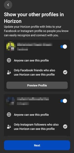 customieze your profile in Meta Quest app