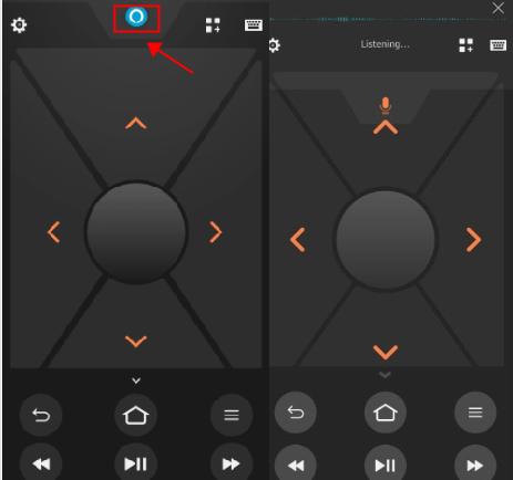 mic for voice search on Fire TV app