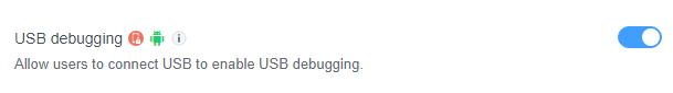 Set up the "USB Debugging" Policy