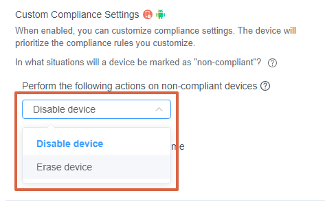 Set up the "Custom compliance Settings" Policy 2