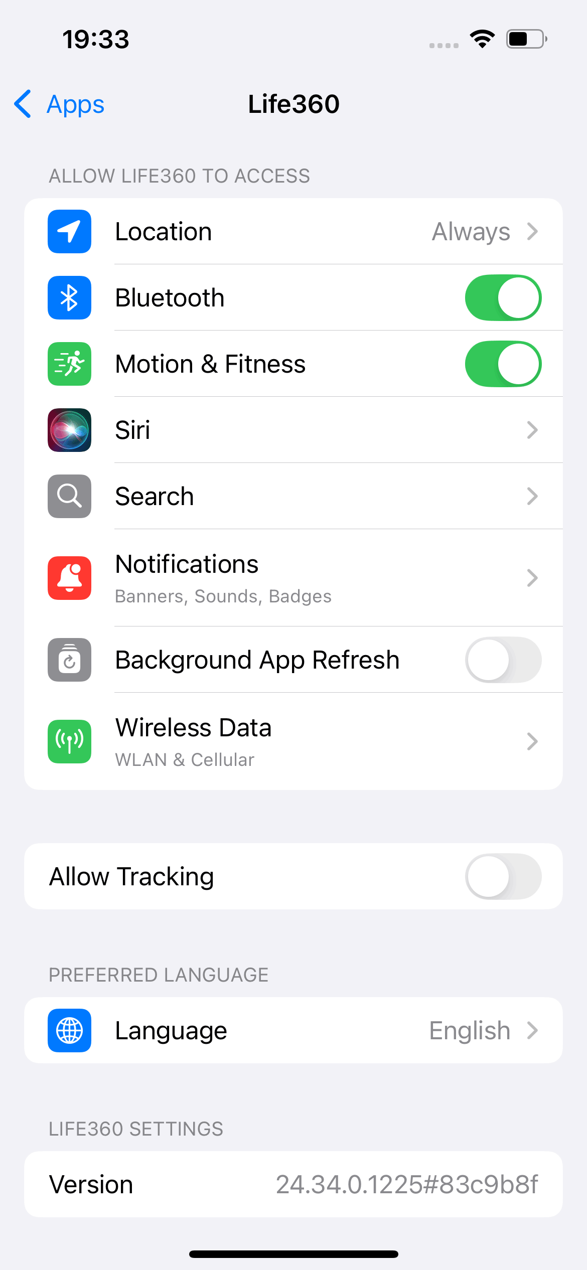 comprobar Permisos de Life360 en iPhone