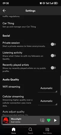 clear Spotify history on Android