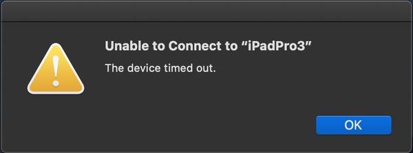 device timed out error