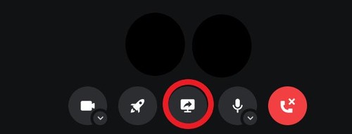 Share Screen button on Discord