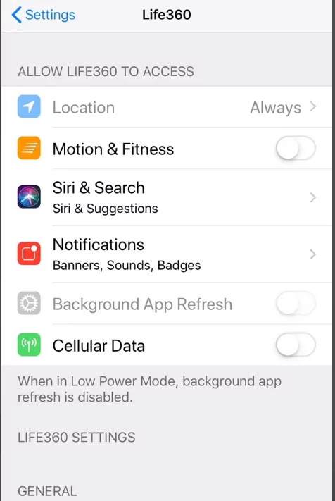 enable location permissions on iPhone