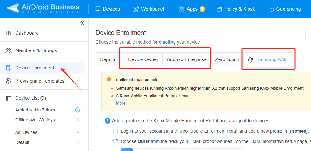 enroll devices