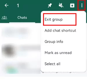 how to exit WhatsApp group without notification