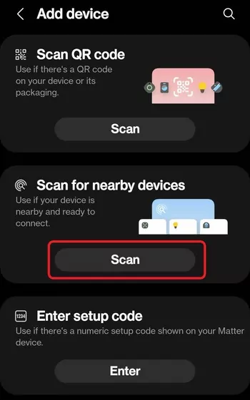 Scan for nearby device in SmartThings