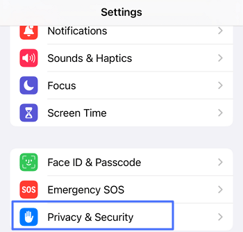 Ajustes de Privacidad y Seguridad en iPhone