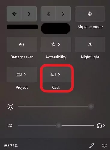 connect Windows laptop to TV with Miracast