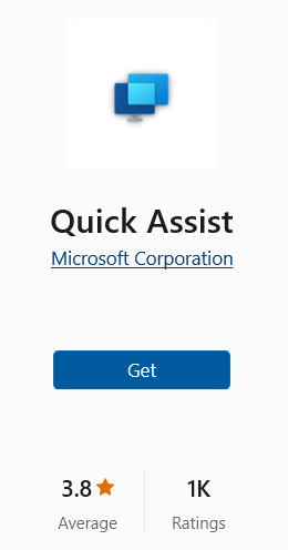 Quick Assist on Microsoft store