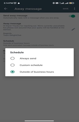 schedule message