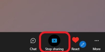 Stop sharing in Skype desktop