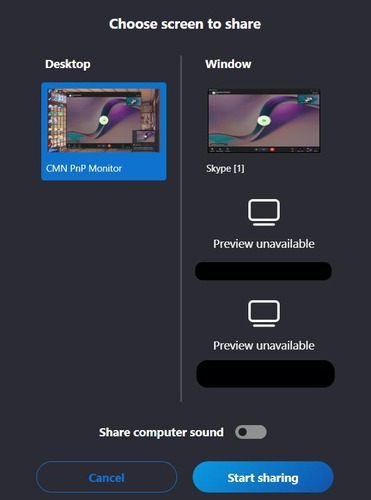 Share computer sound in Skype