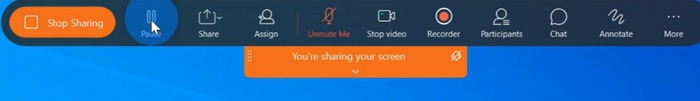 stop sharing screen on Webex