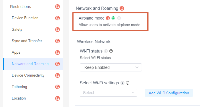 Access-the-Airplane-mode-Policy