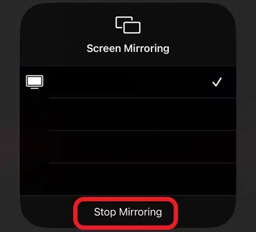 Stop Mirroring