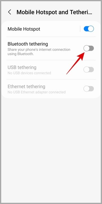 bluetooth tethering on android