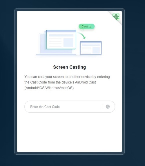 AirDroid Cast Web on PC