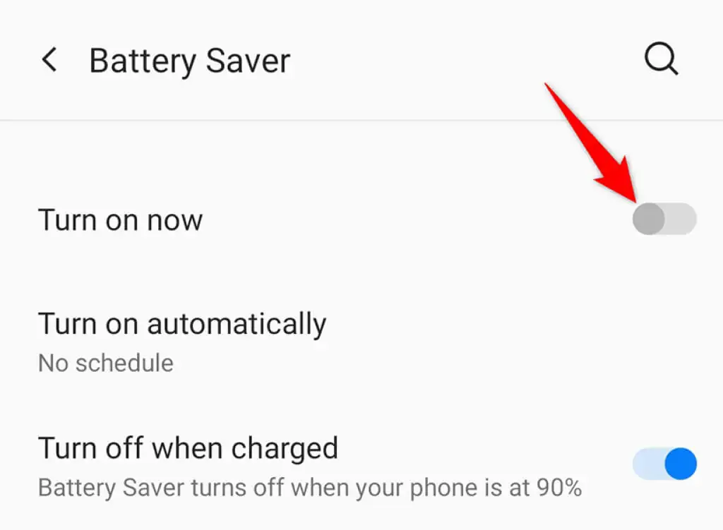 disable android battery saver