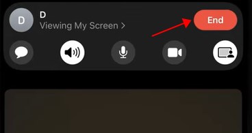 End Screen Sharing on FaceTime