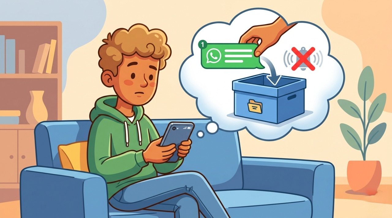 recibe notificaciones por mensajes archivados en WhatsApp