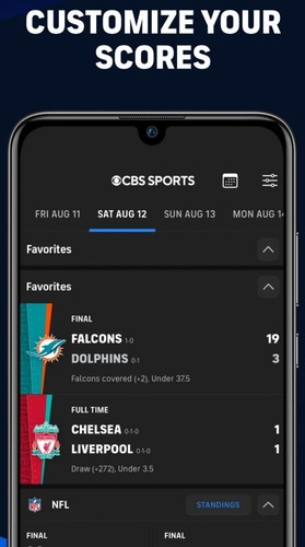live football streaming app CBS Sports