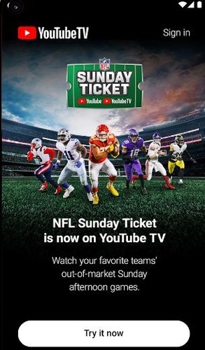 live football TV app YouTube TV