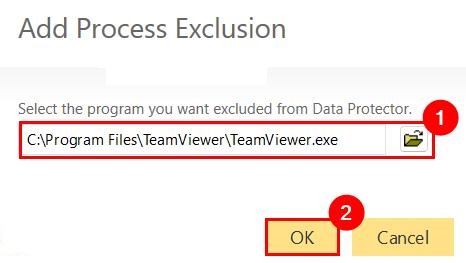 manually add exclusion