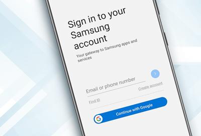 sign in Samsung account