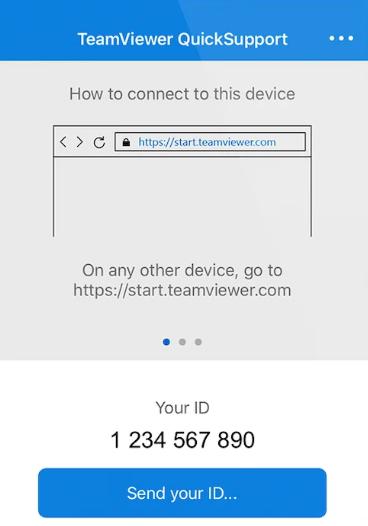 TeamViewer QuickSupport connection