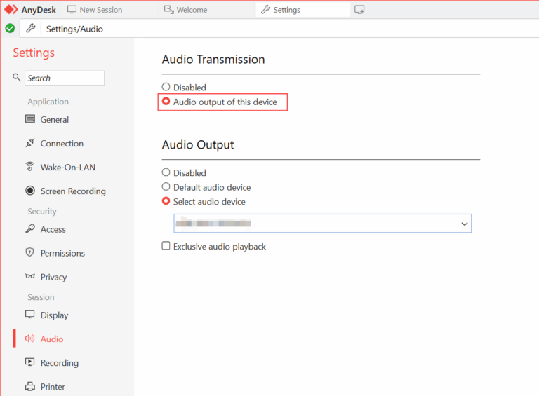 Anydesk audio settings 2 768x565