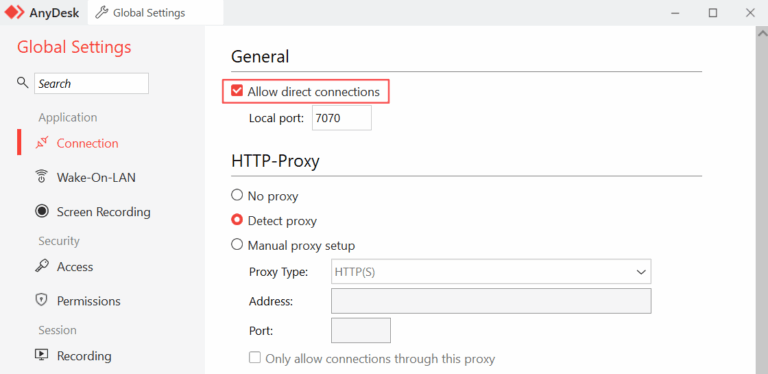 Anydesk connection settings 2 768x374