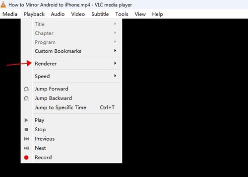 Renderer in VLC Windows