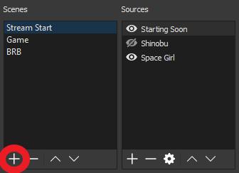 Add Scebes and Sources in OBS