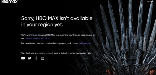check HBO Max areas