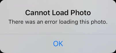 iphone cannot load pictures