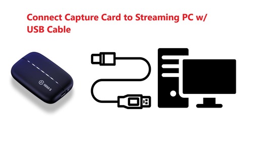 connect USB to PC and capture card