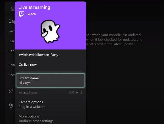 establish streaming settings